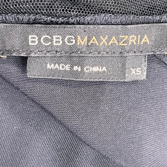 BCBGMAXAZRIA XS Long Sleeve Black Dress Goth Emo Whimsigoth - Picture 9 of 11